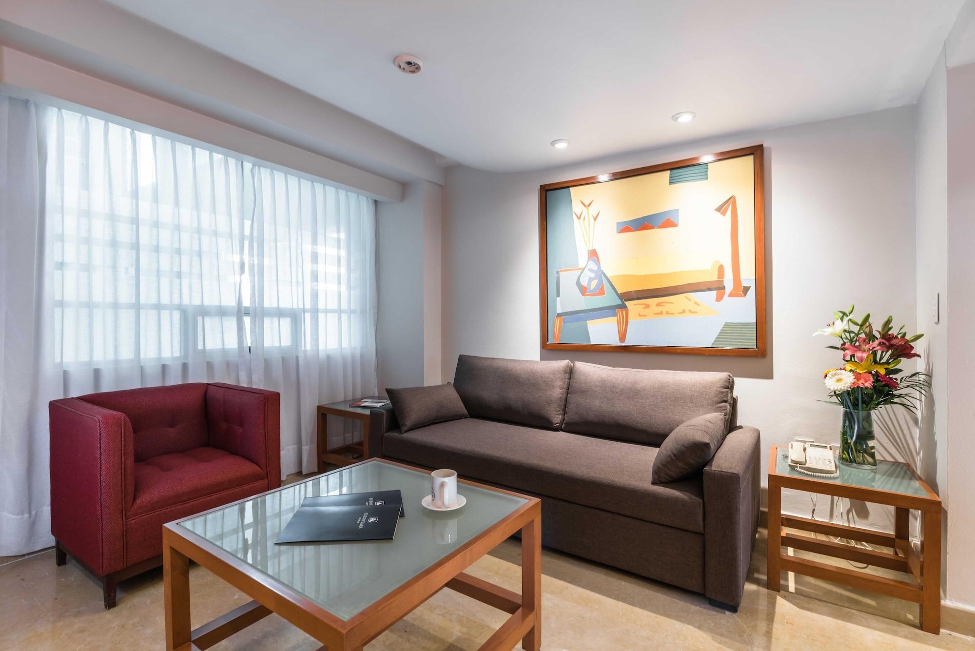 Eurostars Zona Rosa Suites Мехико Экстерьер фото A living room